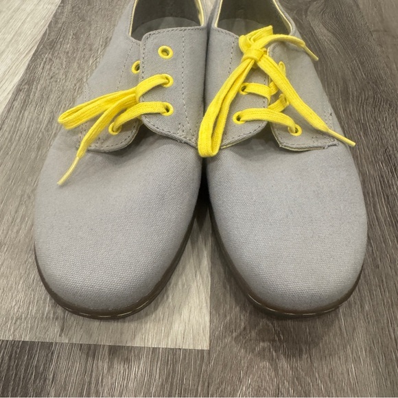 DR .MARTENS Callum 3 Eye Canvas Sneakers Mens 11 Gray Neon Yellow Casual - Picture 3 of 8